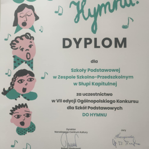 Dyplom uczestnictwa w konkursie