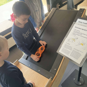 Uczniowie na sali poznawczej w Multibibliotece