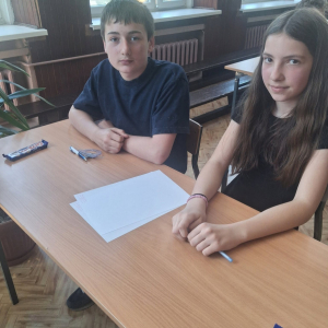Fabian i Nikola na konkursie matematycznym