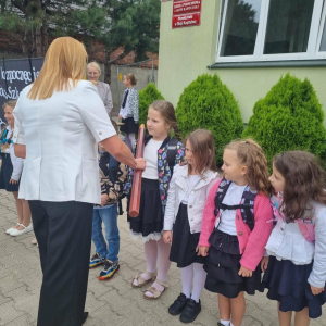 Uroczyste pasowanie przez Panią Dyrektor