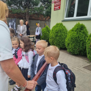 Uroczyste pasowanie przez Panią Dyrektor