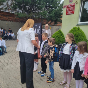 Uroczyste pasowanie przez Panią Dyrektor