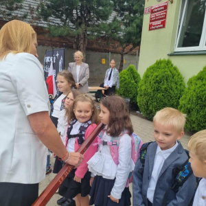 Uroczyste pasowanie przez Panią Dyrektor