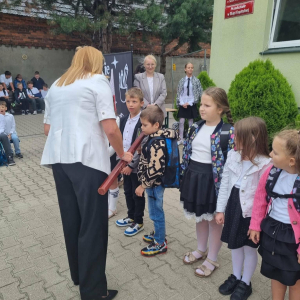 Uroczyste pasowanie przez Panią Dyrektor