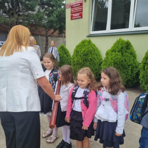 Uroczyste pasowanie przez Panią Dyrektor