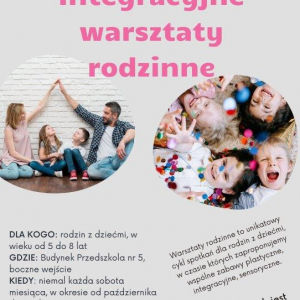 Plakat Warsztaty integrujące rodzinę 